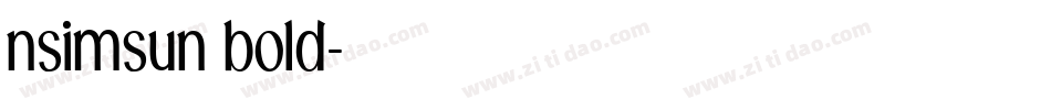 nsimsun bold字体转换